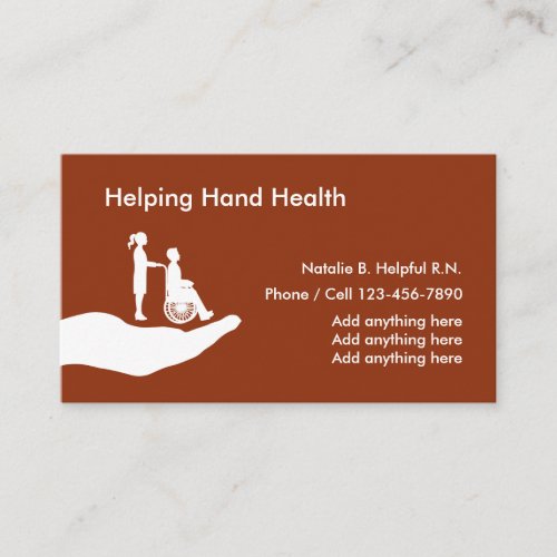 Medical Nurse Health Business Card