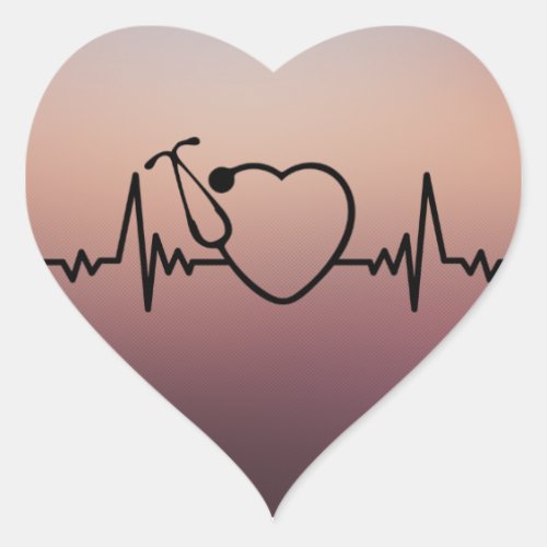 Medical Nurse Hospital Healthcare Stethoscope  Heart Sticker