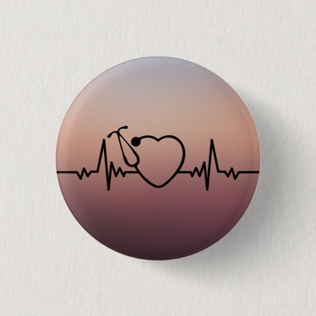 Medical Nurse Hospital Healthcare Stethoscope pin (Front)