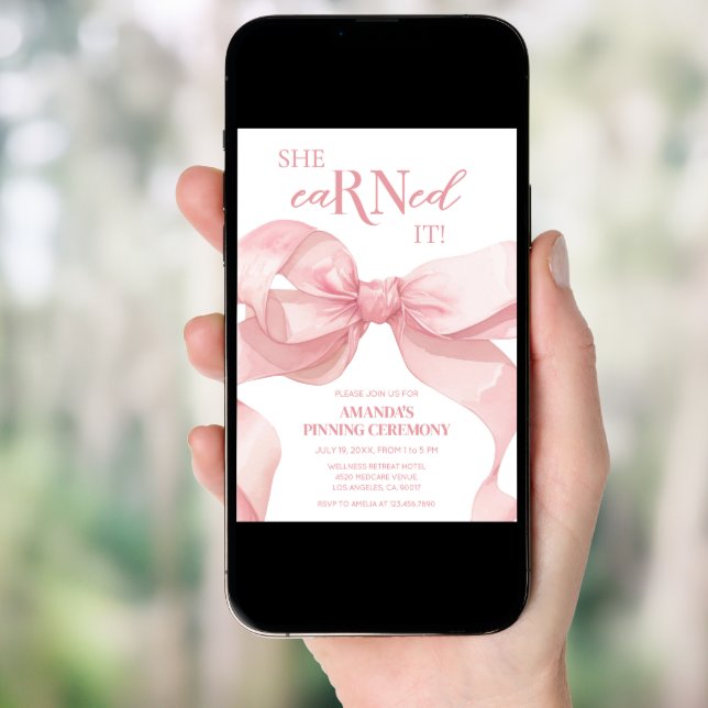 Medical Nurse Pinning Graduation Party Invitation (Front Digital)