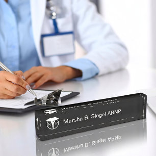 Medical Nurse Practitioner Classy Design Desk Name Plate