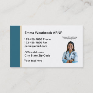Medical Nurse Practitioner Photo Business Cards