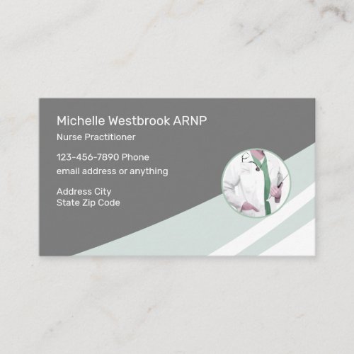 Medical Nurse Practitioner Professionally Designed Business Card