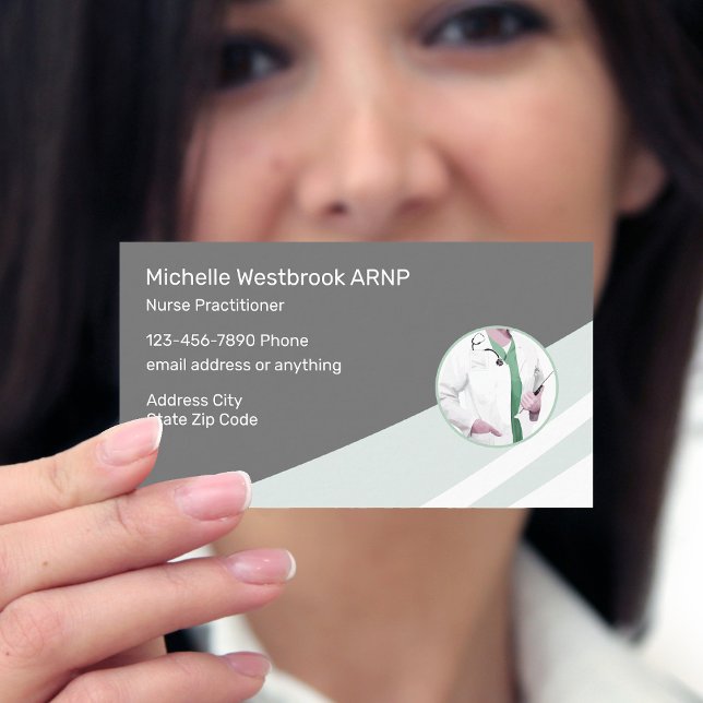 Medical Nurse Practitioner Professionally Designed Business Card (Creator Uploaded)