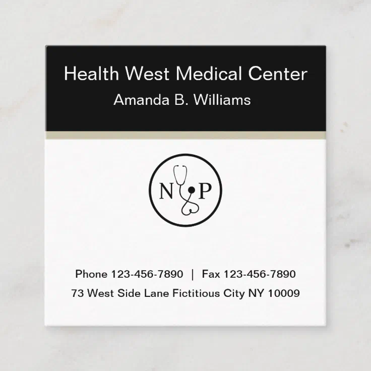 Medical Nurse Practitioner Square Business Card Zazzle