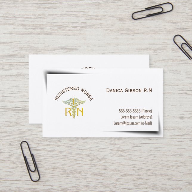 Medical Nurse Practitioners Business Card (Front/Back In Situ)