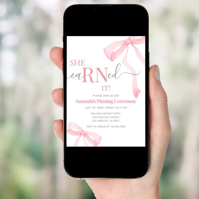 Medical Nurse RN Pinning Graduation Party Invitation (Front Digital)