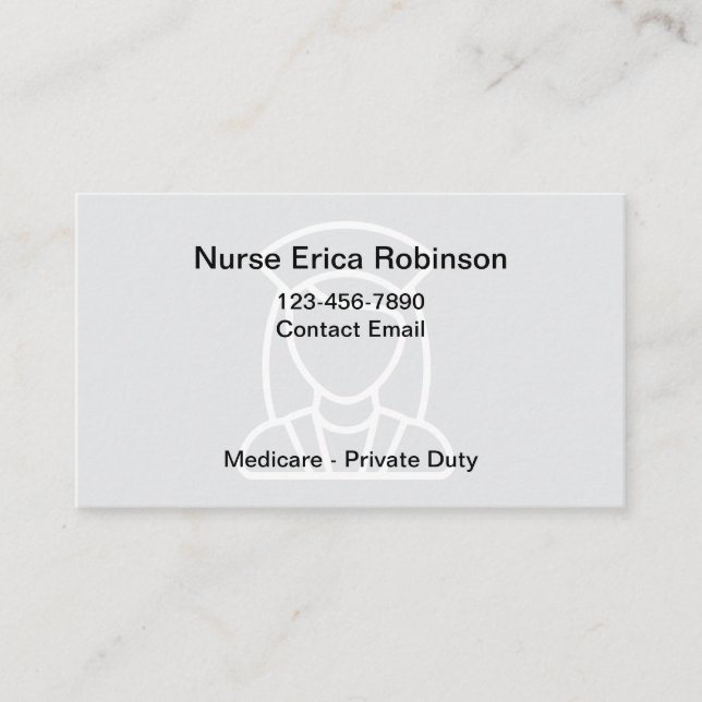Medical Nurse Simple Business Cards (Front)