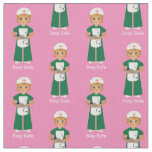 Medical Nurse Stay Safe Cute Graphic Fabric
