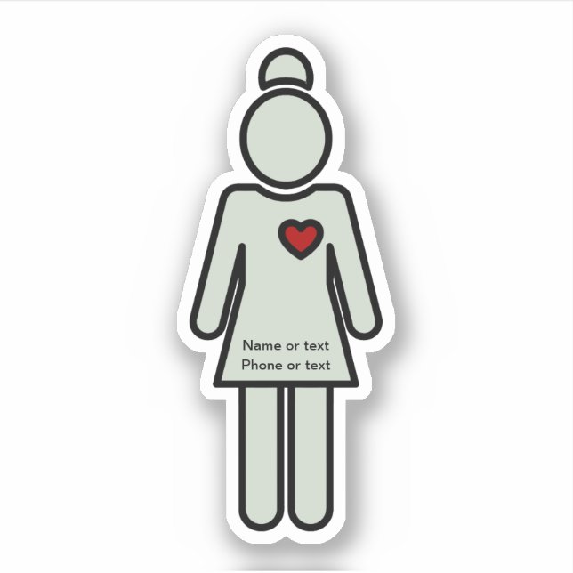 Medical Nurse Theme Cutout Shape Sticker (Front)