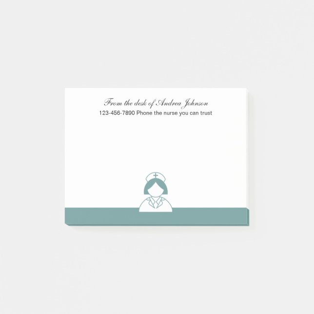 Medical Nurse Theme Post-it Notes (Front)