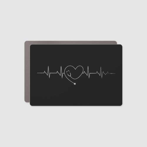 Medical Nursing Heart Stethoscope Heartbeat Medica Car Magnet