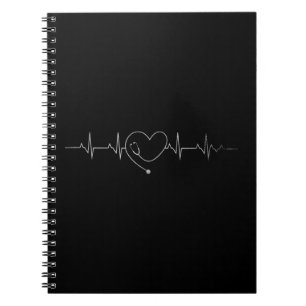 Medical Nursing Heart Stethoscope Heartbeat Medica Notebook