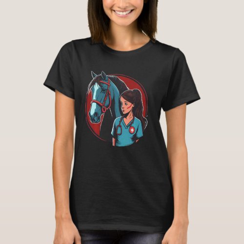 Medical Nursing Horse on Nurse Horse T-Shirt