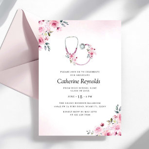 Medical Nursing School Graduation Invitation