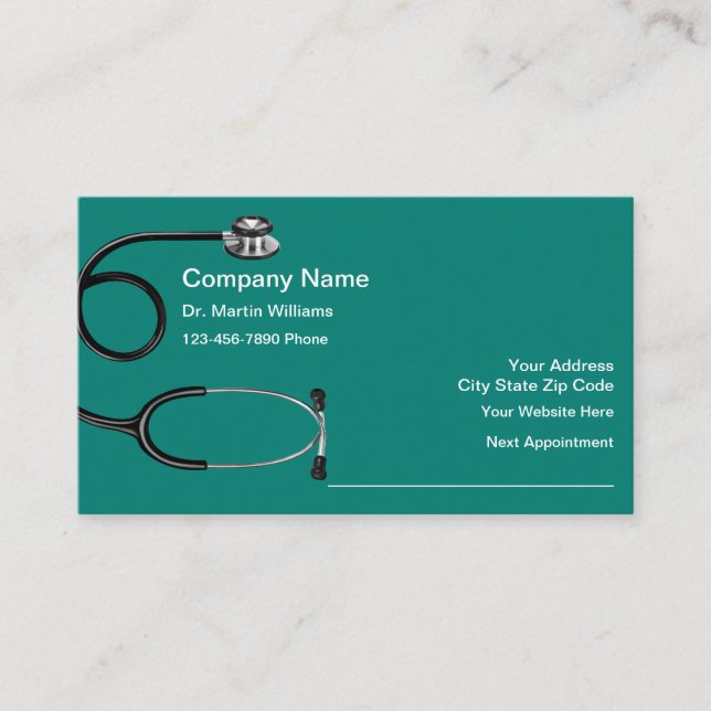 Medical Office Appointment Business Card (Front)