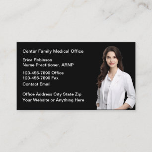 Medical Office Business Card With Portrait 