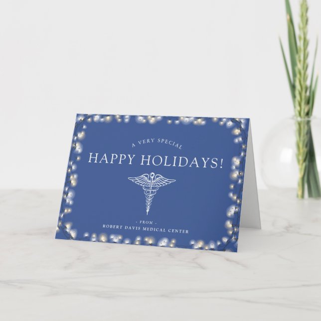 Medical Office Custom Happy Holidays Holiday Card (Front)