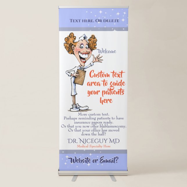Medical Office Customizable Banner Greeting/Inform (Front)