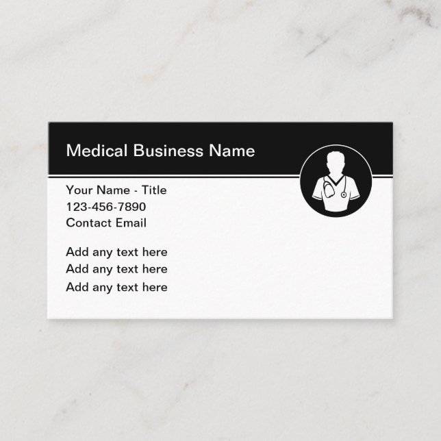 Medical Office Doctor Business Cards (Front)
