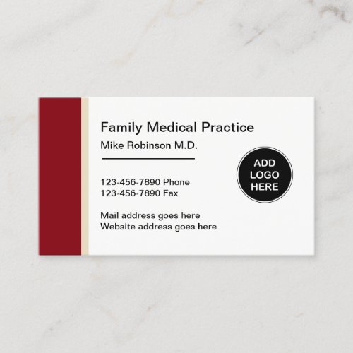 Medical Office Family Doctor Business Card