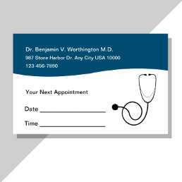 Medical Office Patient Appointment Cards