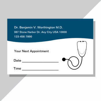 Medical Office Patient Appointment Cards by Luckyturtle at Zazzle
