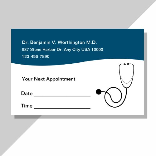 Medical Office Patient Appointment Cards