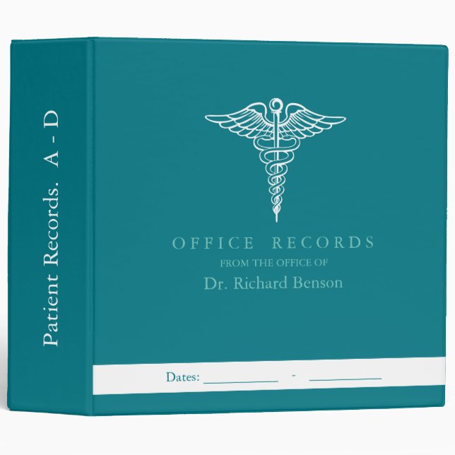 Medical Office Records Custom Binders (Front/Spine)