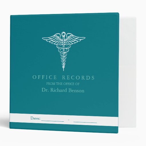 Medical Office Records Custom Binders Zazzle