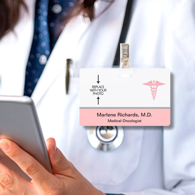 Medical Oncologist Cancer Photo ID Template Badge (Creator Uploaded)