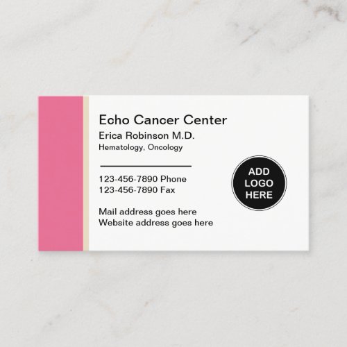 Medical Oncology Hematology Doctor Business Card