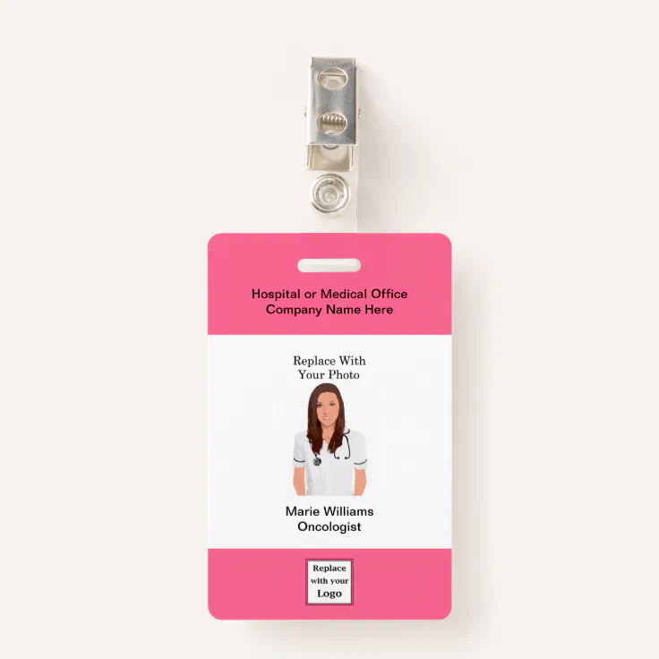 Medical Oncology Staff Photo ID Badges Zazzle