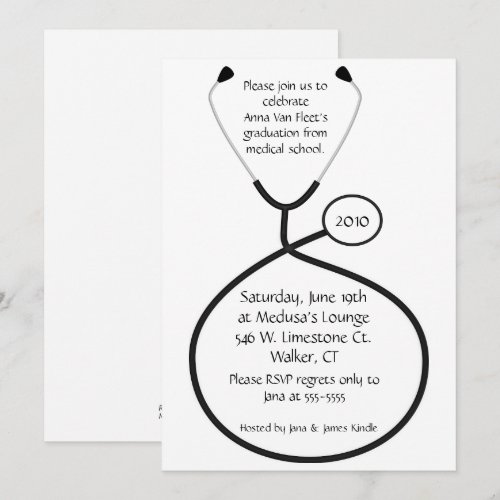 Medical or Nursing Graduation Party Invitation