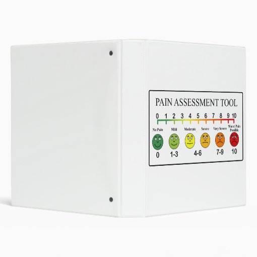 Medical Pain Assessment Tool Chart 3 Ring Binder Zazzle