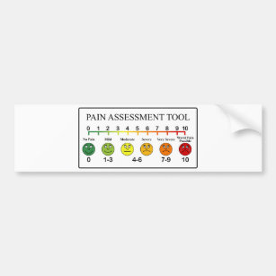 Medical Pain Assessment Tool Chart Bumper Sticker