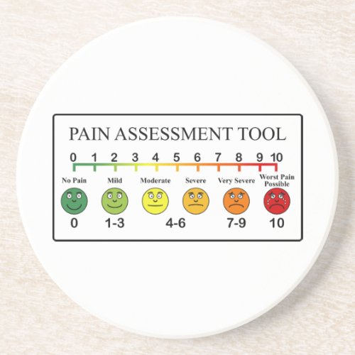 Medical Pain Assessment Tool Chart Coaster