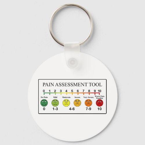 Medical Pain Assessment Tool Chart Keychain