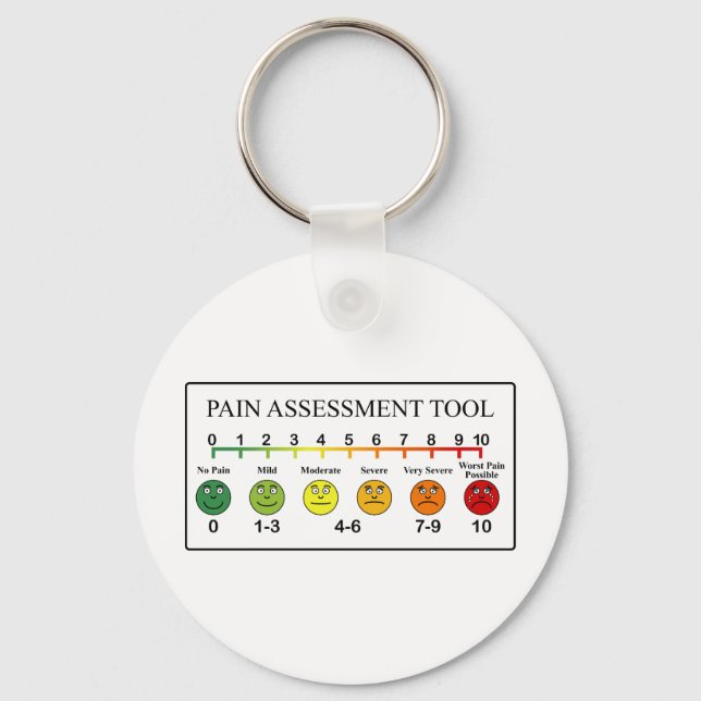 Medical Pain Assessment Tool Chart Keychain (Front)
