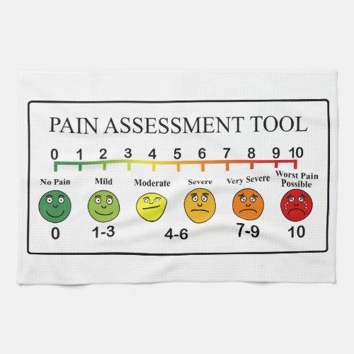 Medical Pain Assessment Tool Chart Kitchen Towel