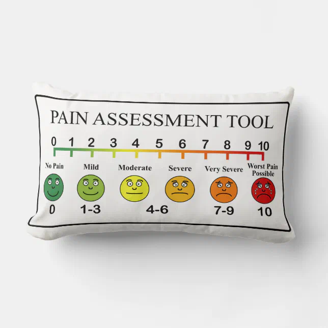 Medical Pain Assessment Tool Chart Lumbar Pillow Zazzle