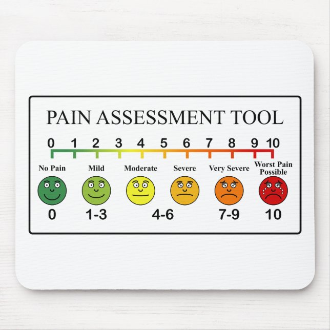 Medical Pain Assessment Tool Chart Mouse Pad (Front)