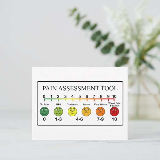 Medical Pain Assessment Tool Chart Postcard | Zazzle