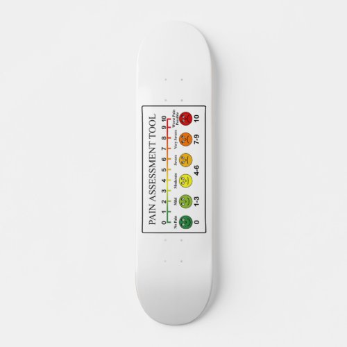 Medical Pain Assessment Tool Chart Skateboard Deck