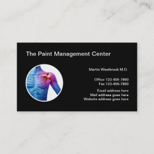 Medical Pain Management Clinic Business Card
