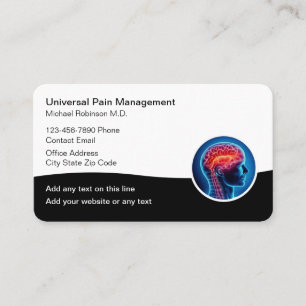 Medical Pain Management Doctor Business Card