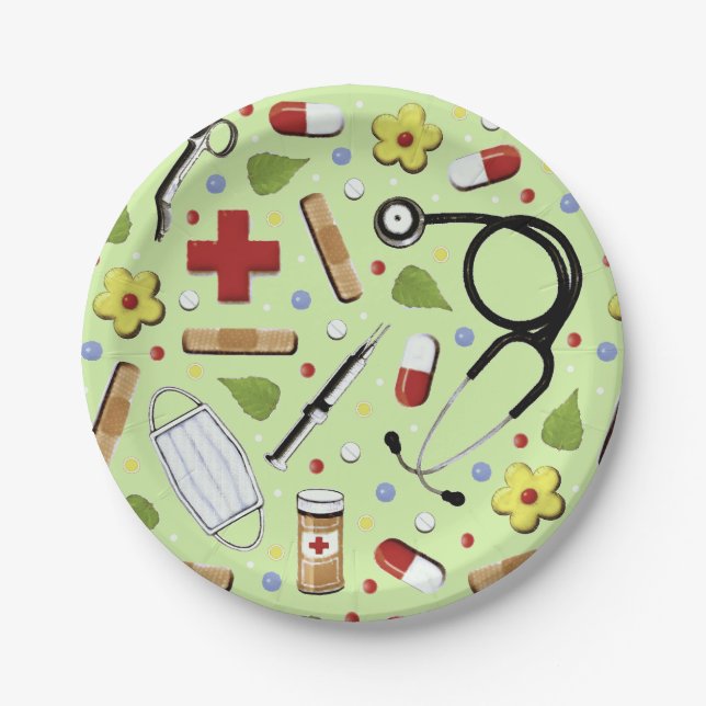 Medical Party Paper Plates (Front)