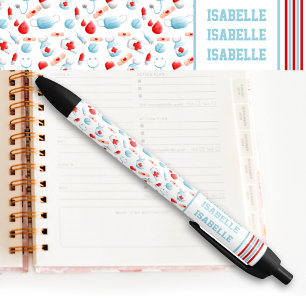 Medical Pattern Name Monogram Nurse Pen