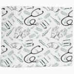 Medical Pattern Stethoscope Pattern 3 Ring Binder