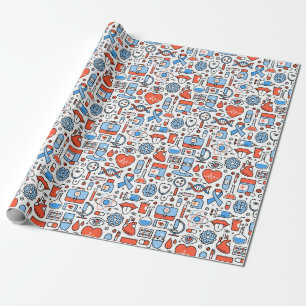 Medical Pattern Wrapping Paper